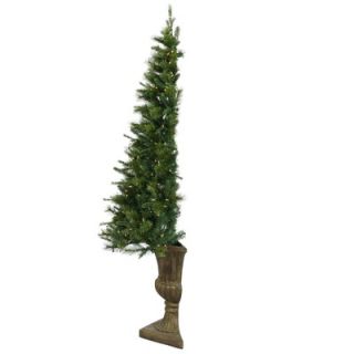 Vickerman Oneco Pine 6.5 Half Potted Artificial Christmas Tree