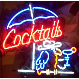 Neonetics Cocktail and Parrot Neon Sign   cocktail parrot neon sign
