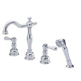 Danze Opulence Two Handle Widespread Bridge Faucet with Side Spray