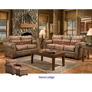 American Furniture Classics Lodge Sierra Lodge Chair and Ottoman Set