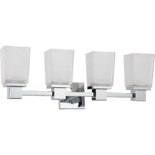 Nuvo Lighting Parker Four Light Bath Vanity in Polished Chrome   60