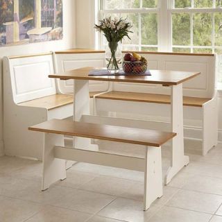 Linon Ardmore 3 Piece Dining Set   90305WHT AB KD U