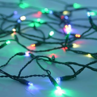 Mr. Light 200 LED Solar String Lights with Green Wire in Multicolor