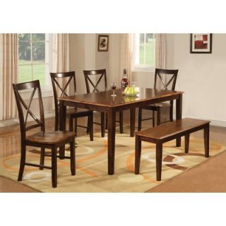  Home Six Piece Dining Room Set in Chestnut and Walnut   200 1229 6