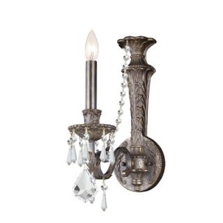 Crystorama Regis Candle Wall Sconce in English Bronze   5160 EB CL