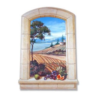  Industries Cabin and Cardinal Wooden Faux Window Scene   FW 203