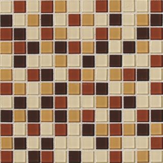 Daltile Isis 12 x 12 Glass Mosaic Tile in Amber Blend   IS2911MS1P