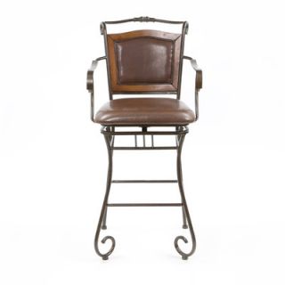 Wildon Home ® Bingham Springs 29 Bar Chair with Arms and Cushion