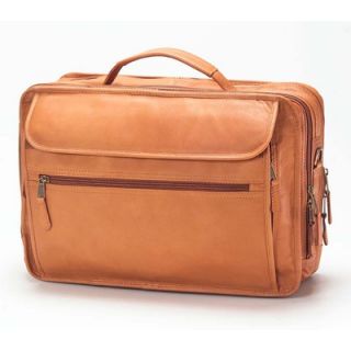 Clava Leather Vachetta Extra Large Laptop Briefcase in Tan