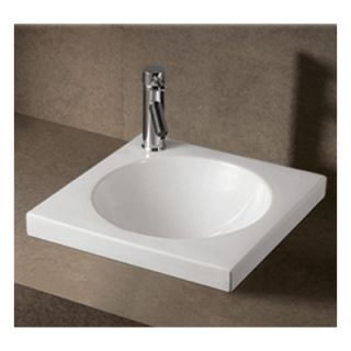 Whitehaus Collection Isabella Square Semi Recessed Bathroom Sink with