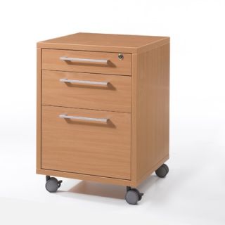 Tvilum Pierce Office Storage Drawers with Two File Drawers in Beech