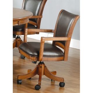 Hillsdale Park View Caster Game Chair in Medium Brown Oak   4186 800