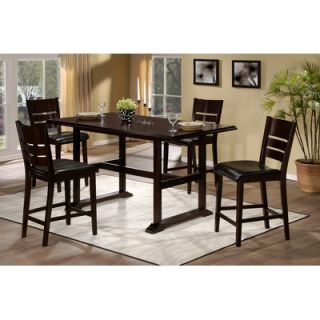 Hillsdale Whitfield Counter Height Dining Table in Distressed Merlot