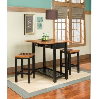 Home Styles 24 Counter Stool in Black and Cottage Oak