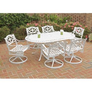 Home Styles Biscayne 7 Piece Dining Set with Swivel Chairs   5552
