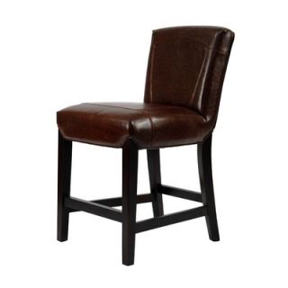 Safavieh Ken Upholstered Counter Stool in Brown   HUD8202A