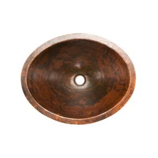 Premier Copper Products Master Bath Oval Undermount Hammered Copper