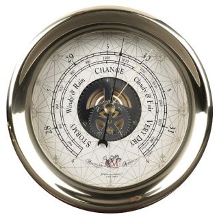 Captains Large Barometer in Brass