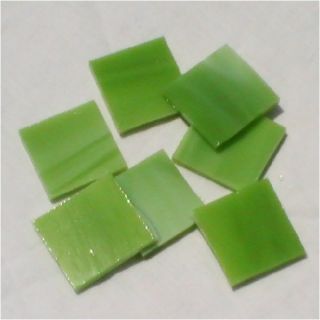 Spring Green Opal Mosaic Glass Tiles   Squares, Diamonds, Borders or