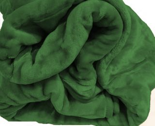 Super Soft Mink Hunter Green Blanket Queen Full New