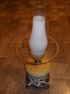 Gone with The Wind Hurricane Lamp Electric Glass Chimney No Shade