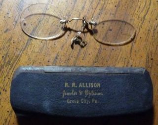Vintage Eyeglasses Spectacles R N Allison Grove City PA