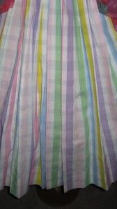 Vintage 1950s Pat Hartley Garden Party Floral & Striped Full Circle