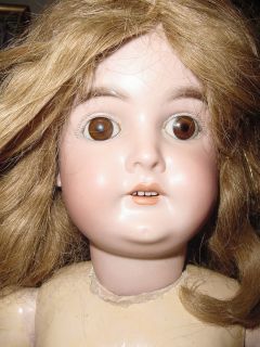 Karl Hartman Marked 3 25 Antique Doll with Brown Sleep Eyes and Ginger
