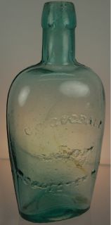 Unlisted Aqua C C Goodale Rochester Gxiii 90 Historical Flask