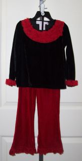 Black Red Velvet Greggy Girl Holiday Outfit