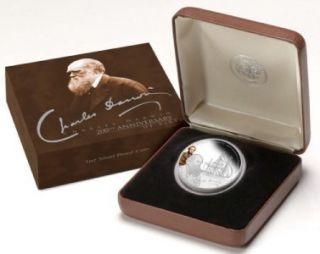 Tuvalu 2009 1$ Charles Darwin 200th Anniversary Proof .999 1Oz Silver