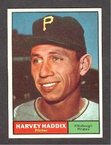 1961 topps 100 harvey haddix pittsburgh pirates nrmt+