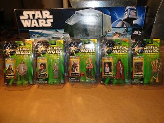 LOT #17 POWER OF THE JEDI FIGURES N.I.B.WITH CASE, QUI GONN, SHMI, JAR