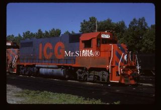  Illinois Central Gulf GP38 2 9614 in 1987 at E Hazel Crest IL