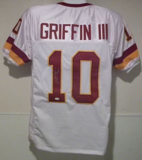 Robert Griffin III RG3 Autographed Washington Redskins White Size XL