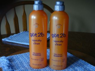 Got2b Squeaky Clean Daily Cleanse Shampoo 2 Bottles