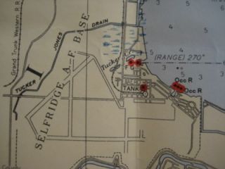  Army Survey Map LAKE SAINT CLAIR Grosse Pointe Mount Clemons Michigan