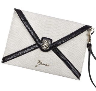 Confession Envelope Clutch White Multi Handbag Purse 4G XF