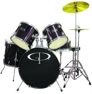 GP Percussion GP100B Player 5 Piece Full Size Drum Set with Cymbals