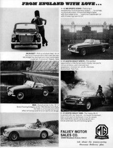 1966 MGB MG Midget Austin Healey 3000 Sprite Original Ad