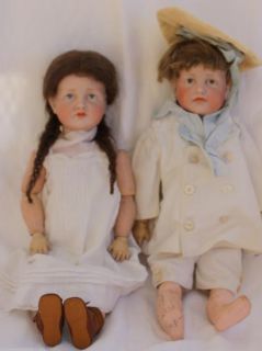 Antqiue Kammer & Reinhardt K&R 114 Bisque Doll Painted Eyes Hans