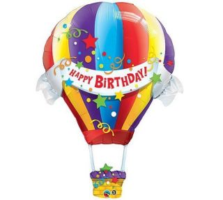 Hot Air Balloon Shape 42 Mylar Foil Happy Birthday Party