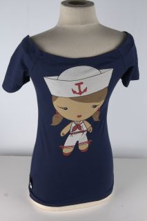 harajuku lovers navy nautical music tee shirt 1896