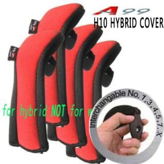 A99 golf Neoprene Hybrid head Cover headcovers 4pcs black red