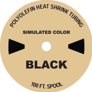 100 ft Black 1 8 3mm Polyolefin 2 1 Heat Shrink Tubing