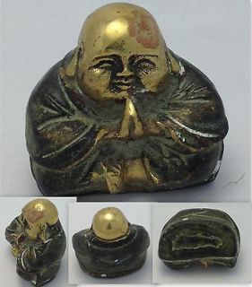 Chinese Happy Antique Buddha Copper 1.75 for Home Decoration Art