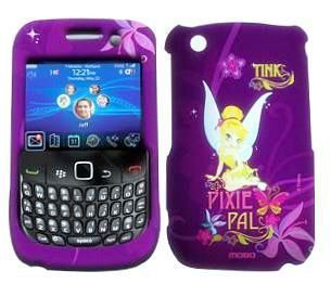 TINKERBELL Purple Snap on Protector Case for BlackBerry CURVE 8520
