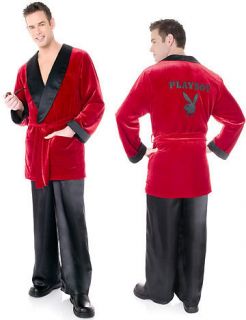 New Men Playboy Hugh Hefner Costume Fancy Robe L XL