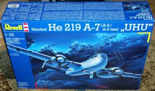 Revell G Germany German Heinkel He219 A 7 A 5 A 2 late UHU model kit 1