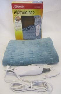 Sunbeam 938 511 King Size Heating Pad with LED Controller Blue